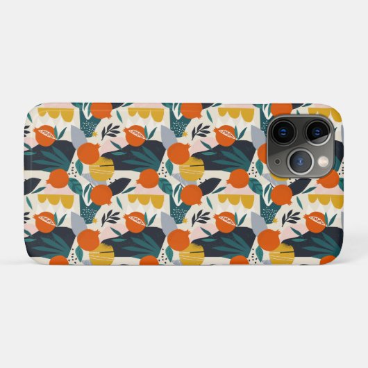 Coques Case-Mate iPhone Moderne tendance Preppy Chic Apricot et Feuille (Dos (Horizontal))