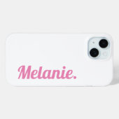 Coques Case-Mate iPhone Moderne tendance rose blanc (Verso (horizontal))