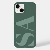 Coques Case-Mate iPhone Moderne vert sauce initial minimal contemporain (Verso)