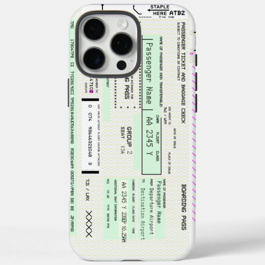 Coques Case-Mate iPhone Modifier Cette Passe D'Embarquement Aérienne Ver2 (Verso)