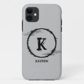 Coques Case-Mate iPhone Modifier initial, Ajouter (supprimer) Nom Cercle d (Dos)