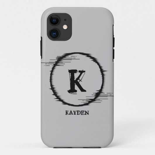 Coques Case-Mate iPhone Modifier initial, Ajouter (supprimer) Nom Cercle d (Dos)