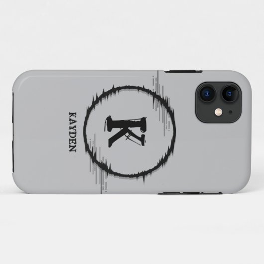 Coques Case-Mate iPhone Modifier initial, Ajouter (supprimer) Nom Cercle d (Dos (Horizontal))