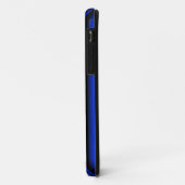 Coques Case-Mate iPhone Modifier le nom d'ajout initial Metallic Blue Blac (Dos/Gauche)