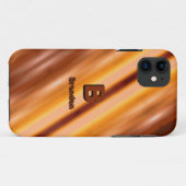 Coques Case-Mate iPhone Modifier le nom d'ajout initial Soft Brown Diagona (Dos (Horizontal))