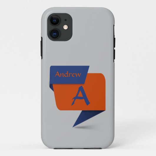 Coques Case-Mate iPhone Modifier le nom initial Ajouter le nom Bannière Ca (Dos)