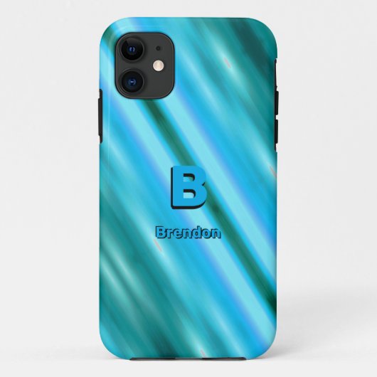 Coques Case-Mate iPhone Modifier le nom initial Ajouter le nom Soft Blue D (Dos)