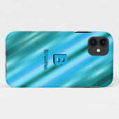 Coques Case-Mate iPhone Modifier le nom initial Ajouter le nom Soft Blue D (Dos (Horizontal))