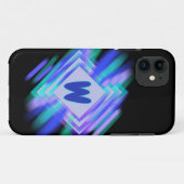 Coques Case-Mate iPhone Modifier les diamants initiaux, bleu doux, Aqua (Dos (Horizontal))