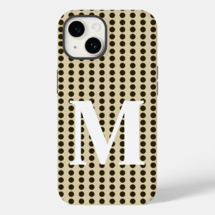 Coque Pour iPhone 14 Moeurs épices de chocolat points avec monogramme