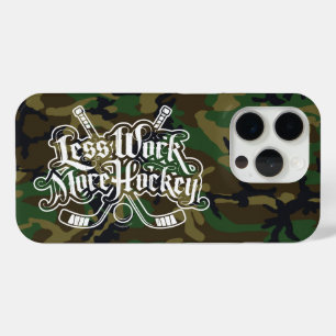 Coque iPhone 15 Pro Moins de travail plus Hockey