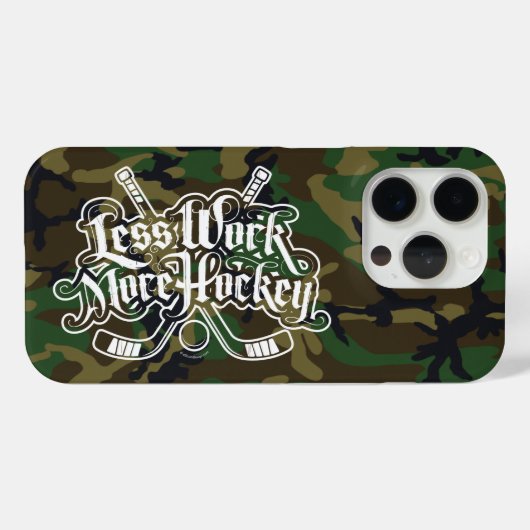 Coques Case-Mate iPhone Moins de travail plus Hockey (Verso (horizontal))