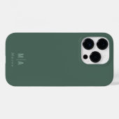 Coques Case-Mate iPhone Moins moderne typographie monogramme vert sauge (Verso (horizontal))