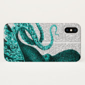 Coques Case-Mate iPhone Moitié verte pieuvre (Dos (Horizontal))