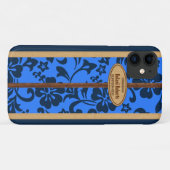 Coques Case-Mate iPhone Mokuleia Hawaiian Faux Wood Monogram Surboard (Dos (Horizontal))