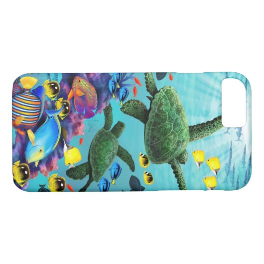 Coques Case-Mate iPhone Molokini Cove Hawaiian Sea Turtle Poisson Tropical (Dos (Horizontal))