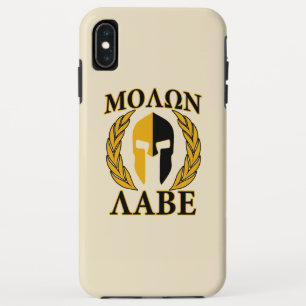 Etui iPhone Case-Mate Molon Labe Casque spartiate Laurels Beige