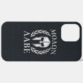 Coques Case-Mate iPhone Molon Labe Chrome Spartan Casque sur Grille (Retour (horizontal))