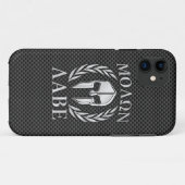 Coques Case-Mate iPhone Molon Labe Chrome Style Spartan Armor Fibre de car (Dos (Horizontal))