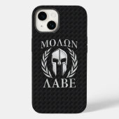Coques Case-Mate iPhone Molon Labe Laurels au casque spartiate (Verso)