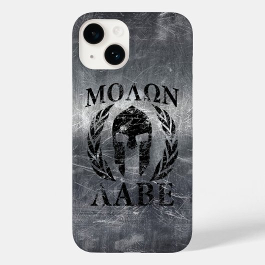 Coques Case-Mate iPhone Molon Labe Laurels au casque spartiate (Verso)