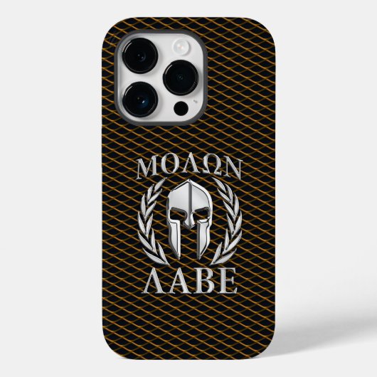 Coques Case-Mate iPhone Molon Labe Laurels au casque spartiate (Verso)