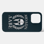 Coques Case-Mate iPhone Molon Labe Laurels au casque spartiate (Verso (horizontal))