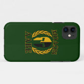Coques Case-Mate iPhone Molon Labe Laurels spartiates sur Forest Green (Dos (Horizontal))