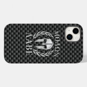 Coques Case-Mate iPhone Molon Labe Spartan Warrior Fibre de carbone Imprim (Verso (horizontal))