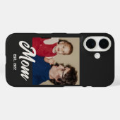Coques Case-Mate iPhone Mom Established Black Script Photo (Verso (horizontal))