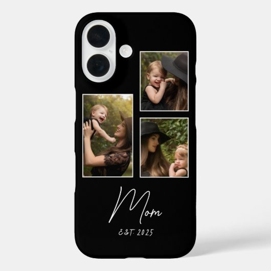 Coques Case-Mate iPhone Mom Established Modern Script Black 3 Photo (Verso)