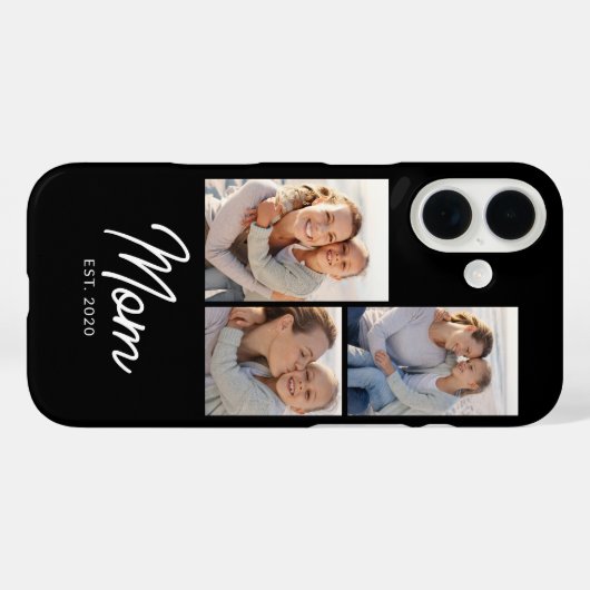 Coques Case-Mate iPhone Mom Established Script Black 3 Photo (Verso (horizontal))
