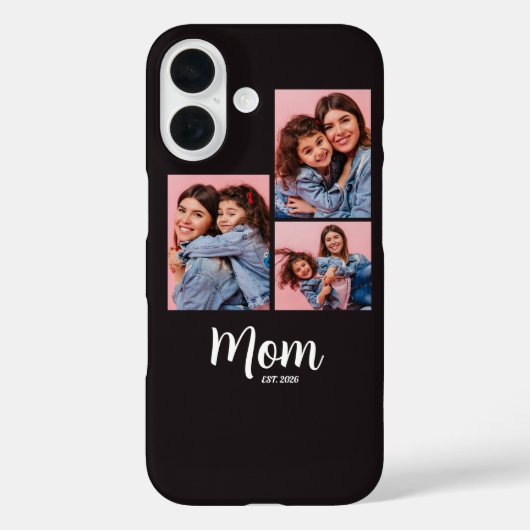 Coques Case-Mate iPhone Mom Established Script Black 3 Photo  (Verso)