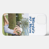 Coques Case-Mate iPhone Mom Photo sea blue text iPhone Case (Verso (horizontal))