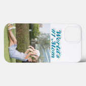 Coques Case-Mate iPhone Mom Photo sky blue text iPhone Case (Verso (horizontal))