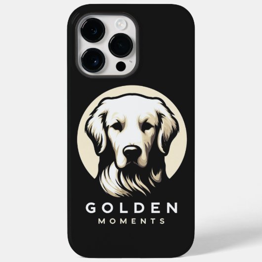 Coques Case-Mate iPhone Moments d'or Minimalisme élégant Golden Retriever (Verso)