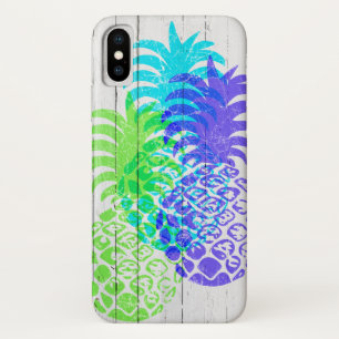 Case-Mate iPhone Case Momona a affligé le bois hawaïen de Faux d'anana