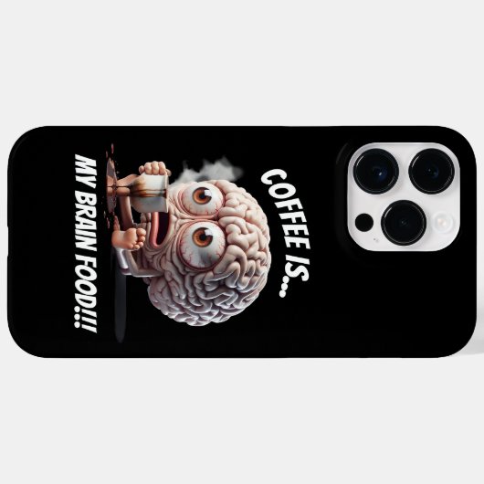 Coques Case-Mate iPhone Mon alimentation cérébrale (Verso (horizontal))