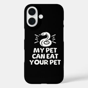 Coques iPhone 16 Mon animal peut manger votre animal, drôle amateur