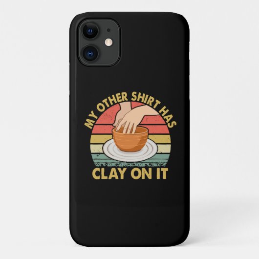 Coques Case-Mate iPhone Mon autre chemise a de l'argile dessus - Poterie P (Dos)