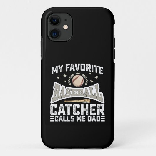 Coques Case-Mate iPhone Mon Capteur De Baseball Préféré M'Appelle Papa Pèr (Dos)