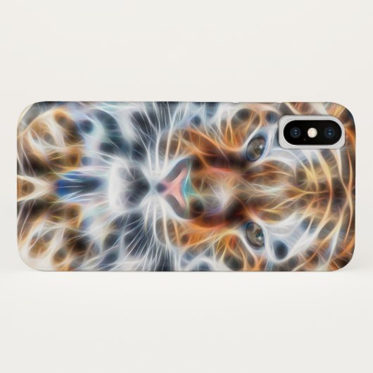 Coques Case-Mate iPhone Mon chat agit sur Tiger Head Energy (Dos (Horizontal))
