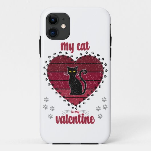 Coques Case-Mate iPhone Mon Chat Est Ma Saint Valentin | Joli cadeau valen (Dos)