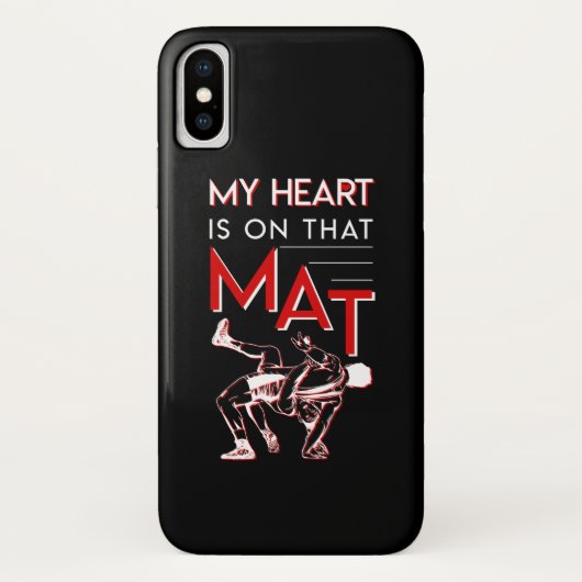 Coques Case-Mate iPhone Mon coeur est sur cette maman de lutte de tapis (Dos)