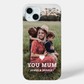 Coques Case-Mate iPhone MON COEUR VOUS AIME MUM Fête des Mères Photo (Verso)