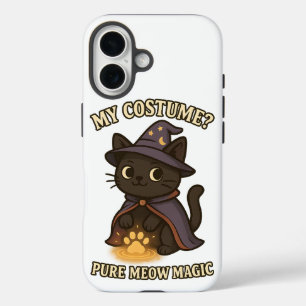 Coques iPhone 16 Mon costume Pure Meow Magique Chat sorcière Hallow