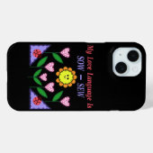 Coques Case-Mate iPhone Mon langage amoureux est semer - coudre (Verso (horizontal))