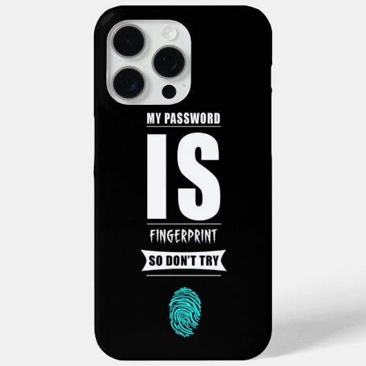 Coques Case-Mate iPhone Mon mot de passe est Fingerprint (Verso)