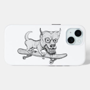 Coque Pour iPhone 15 Mon petit chien adoré - dessin au crayon