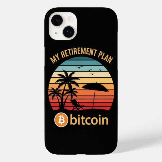 Coques Case-Mate iPhone Mon Plan De Retraite Bitcoin Plage Coucher De Sole (Verso)